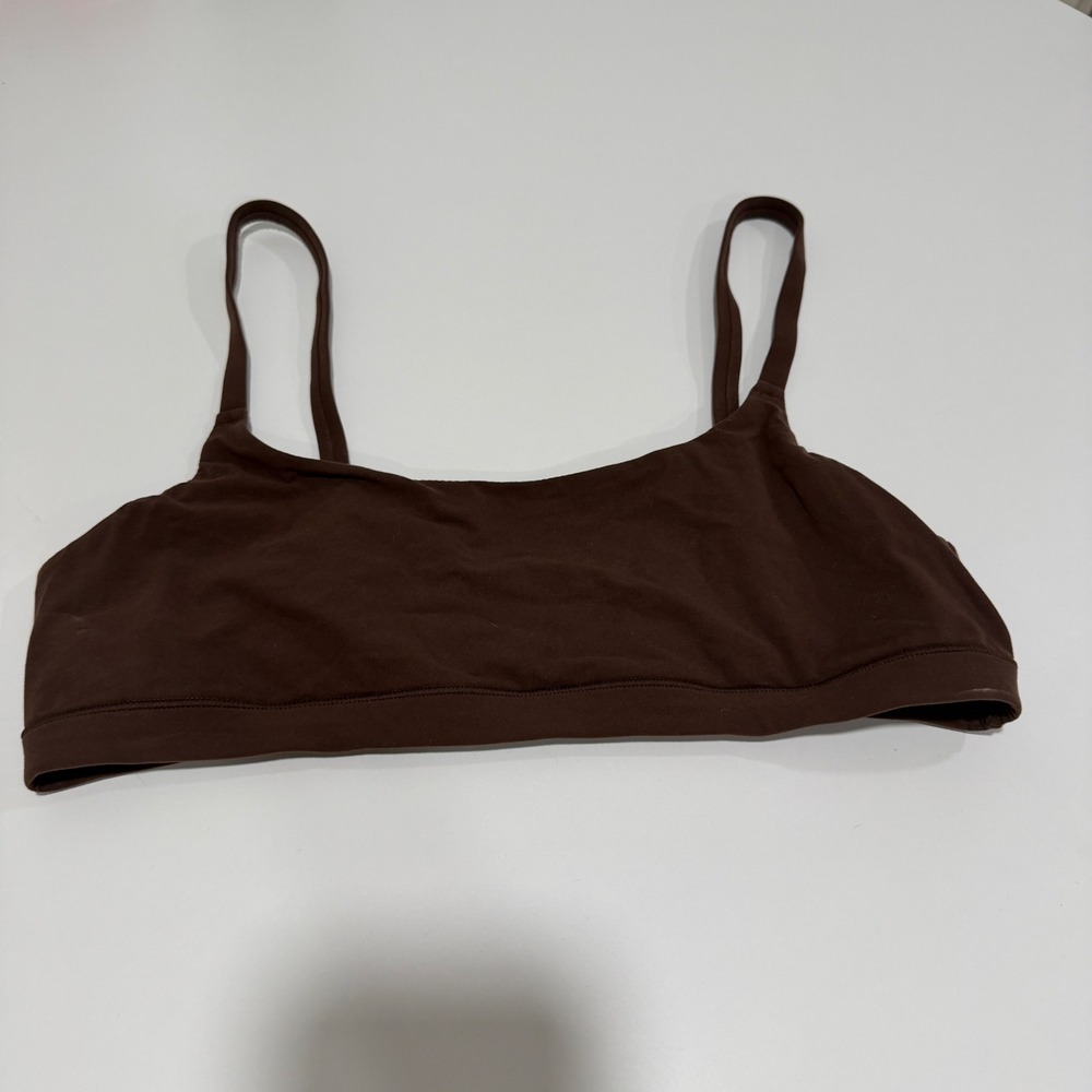 Skims Fits Everybody Scoop Neck Bralette Brown Espresso BR-SCP-9182 Size L